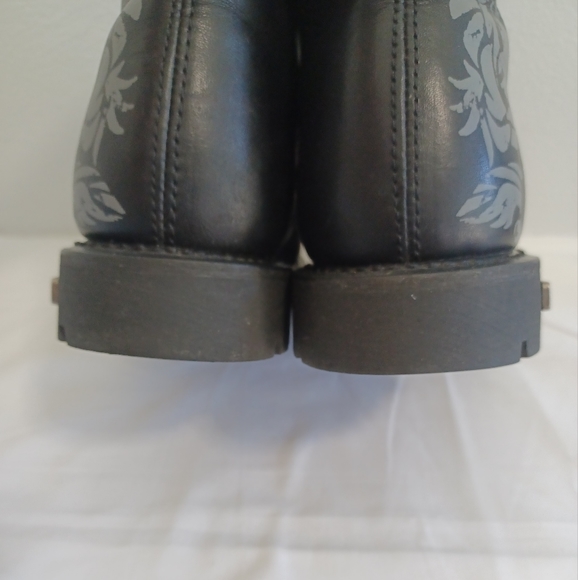 HARLEY DAVIDSON men's  motorcycle boots black leather lace-up Sz7.5 - Picture 8 of 11